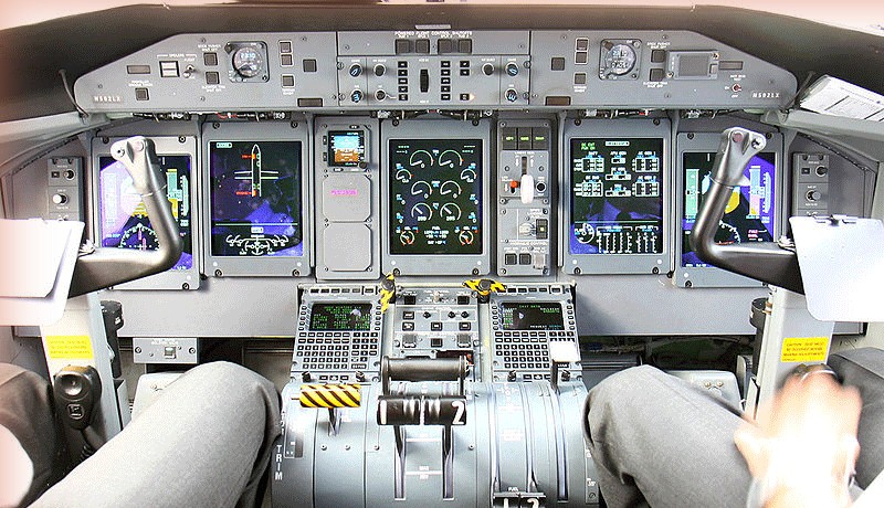 Dash 8 Q400 flight deck